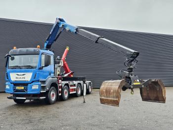 MAN TGS 47.440 BBL / 10X4 HOOKLIFT + Z CRANE